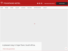 Tablet Screenshot of fountainshotel.co.za